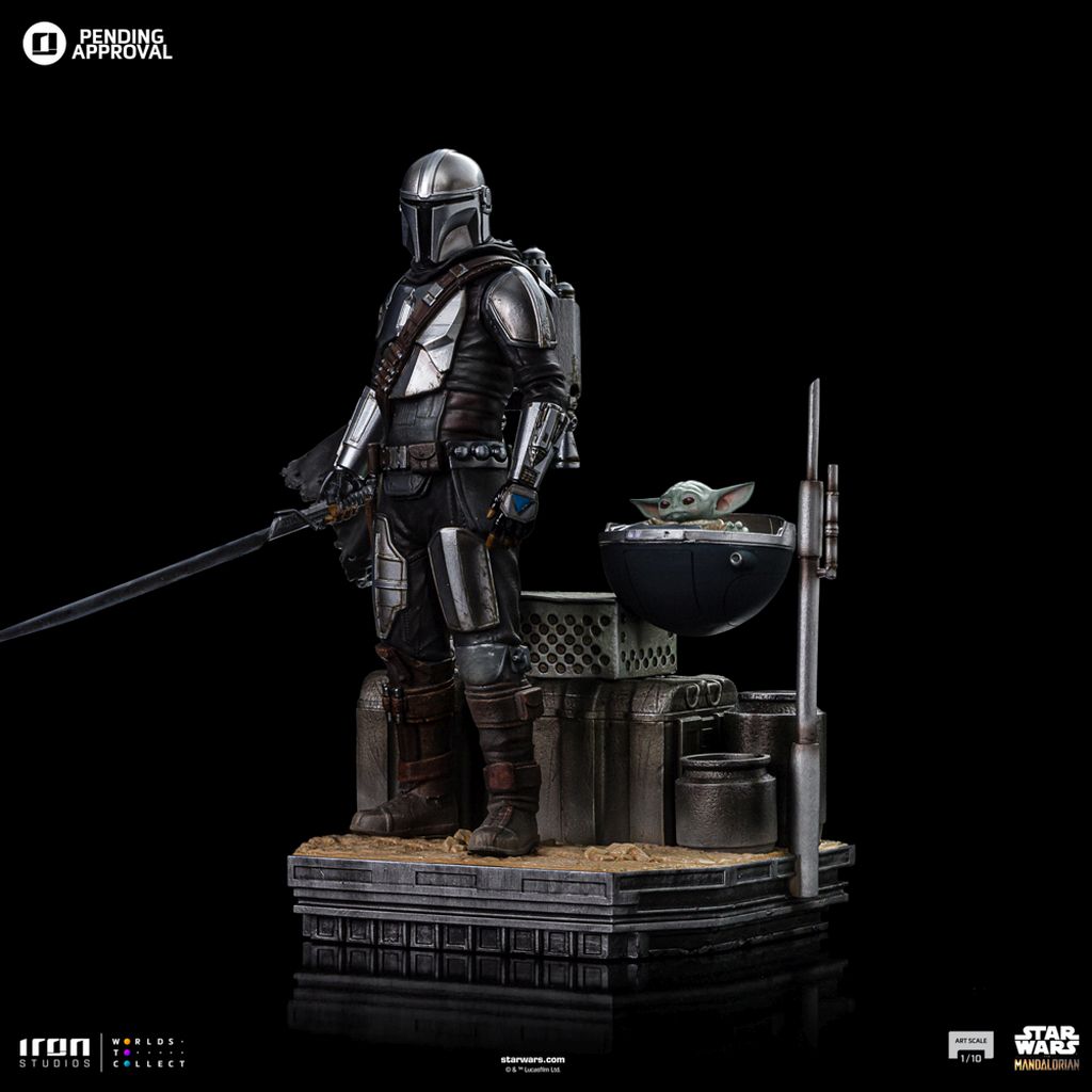 The Mandalorian Din Djarin and Din Grogu Art Scale 1/10