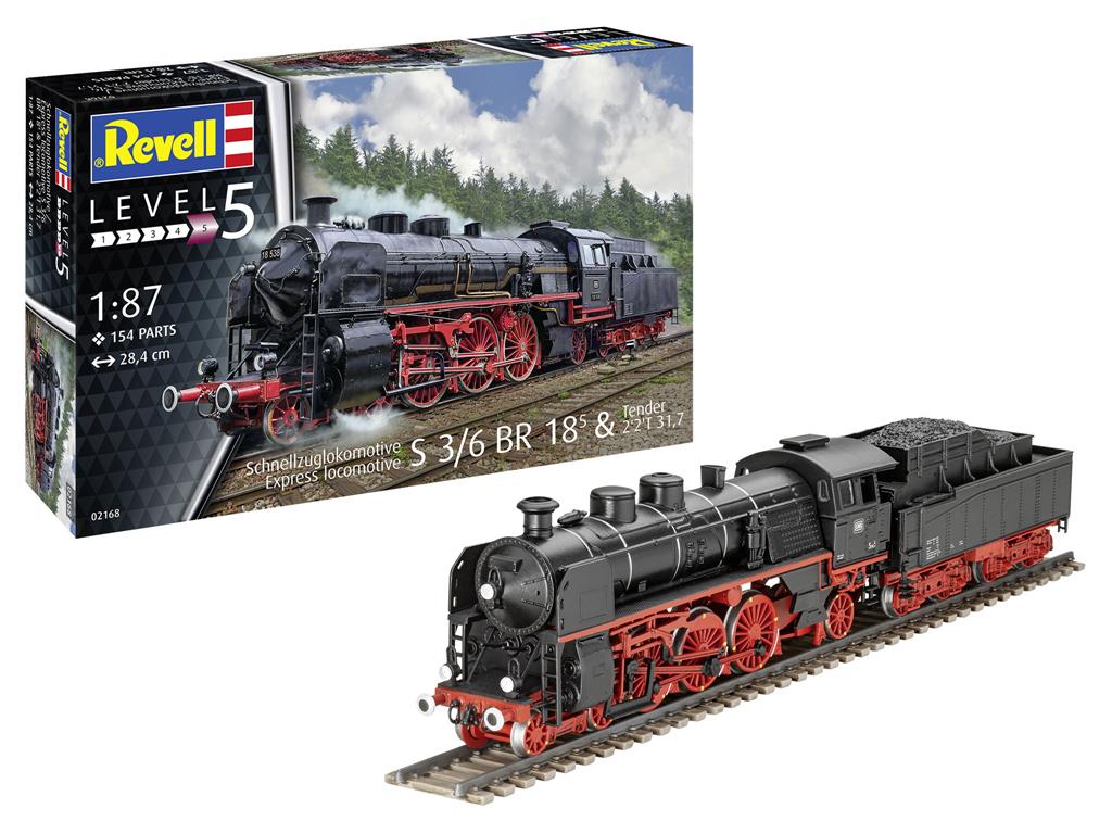 Revell: Schnellzuglokomotive S3/6 BR18(5) mit Tender 2‘2’T 1:87
