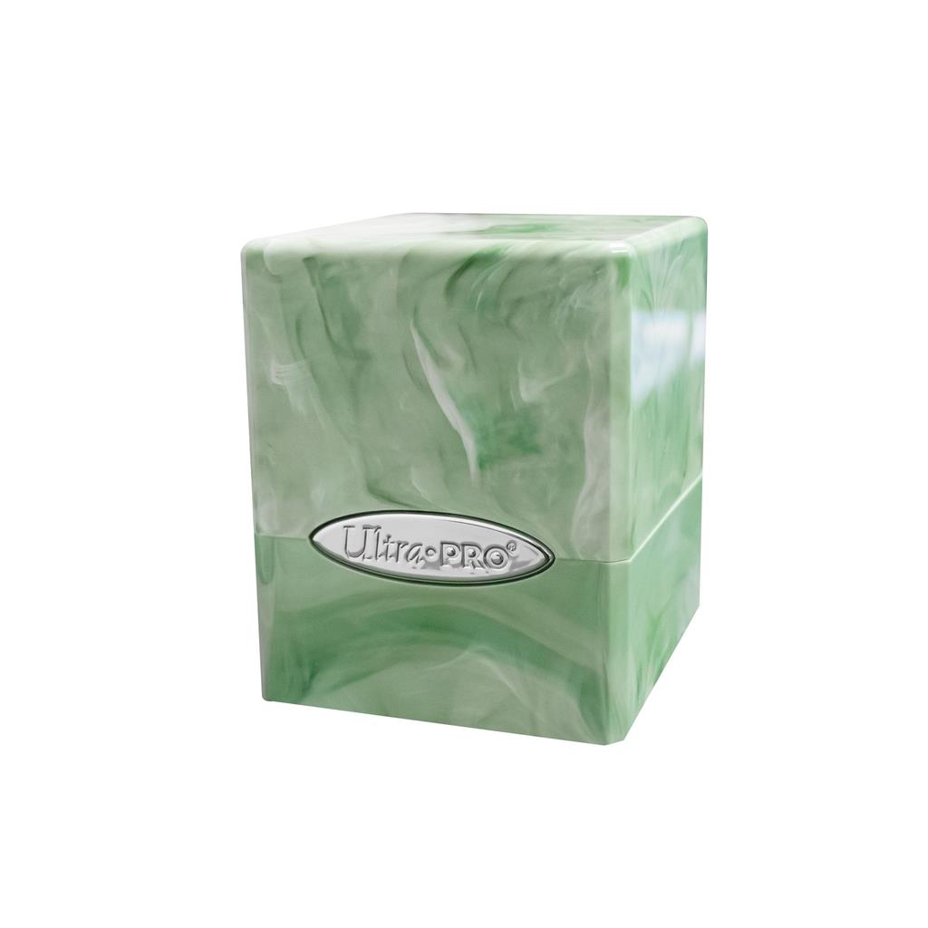 UP - Marble Satin Cube - Lime Green / White