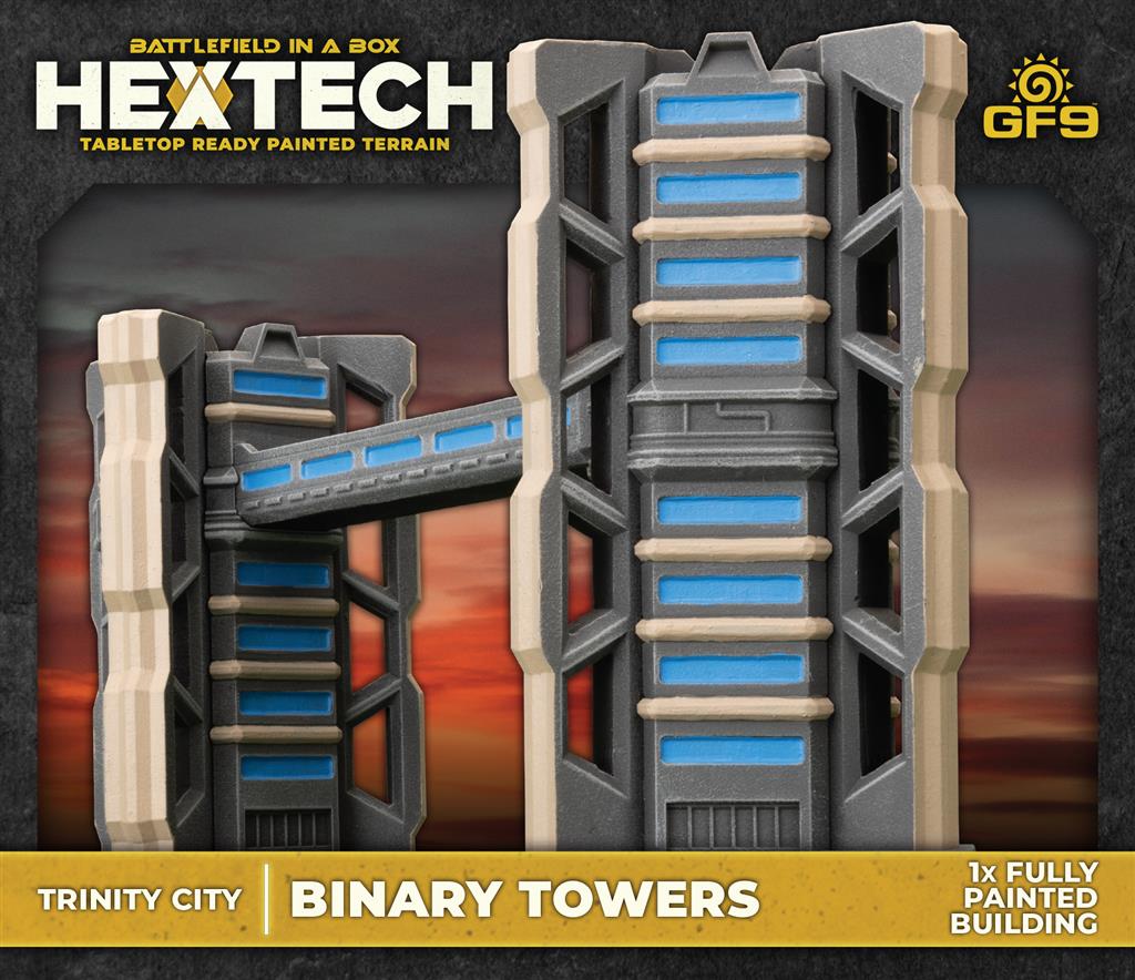 HexTech - Battlefield in a Box Terrain: Trinity City - Binary Towers (x1)