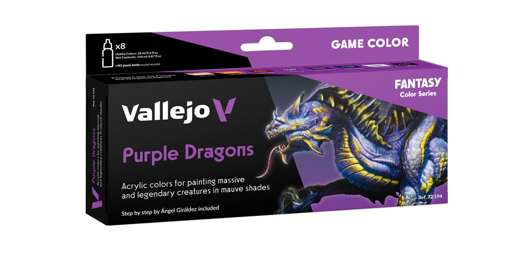 Vallejo - Game Color Purple Dragons 8 colors set 18 ml