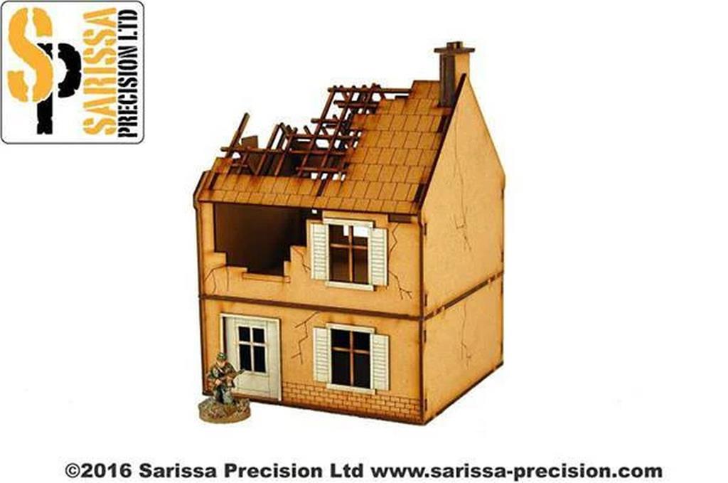 Sarissa Hobby & Terrain - Small House - Destroyed
