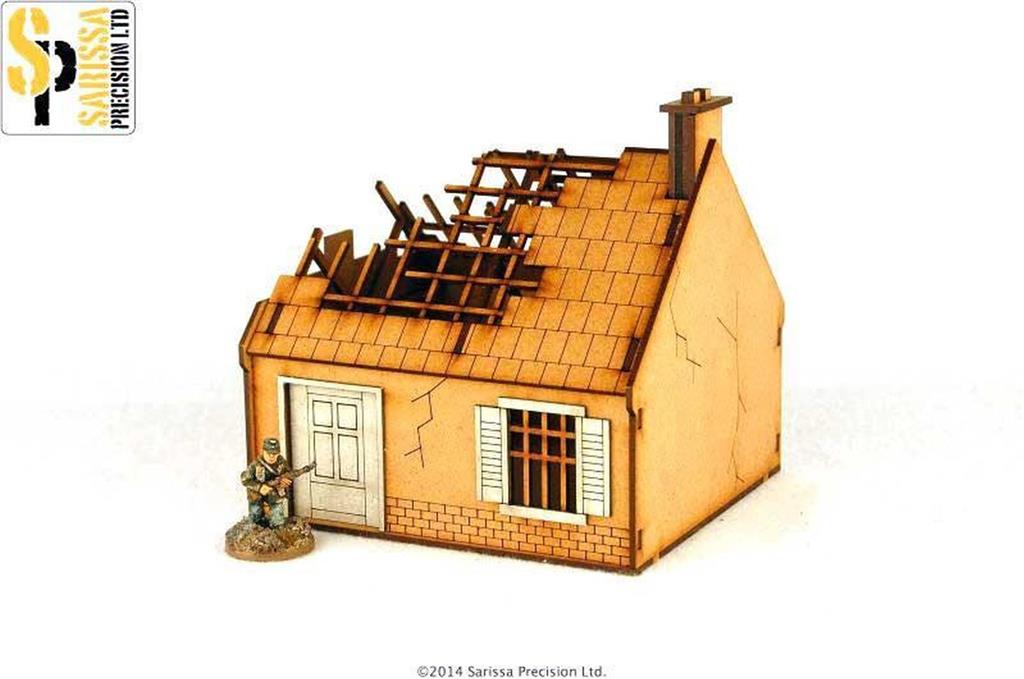 Sarissa Hobby & Terrain - Single Storey House - Destroyed