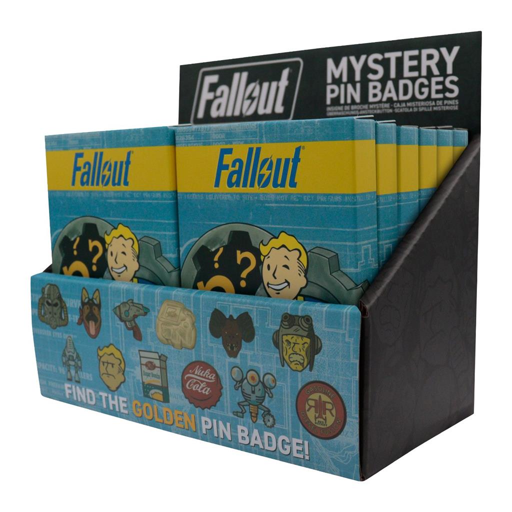 Fallout Mystery Pin Badge CDU Containing 12 Blind Boxes