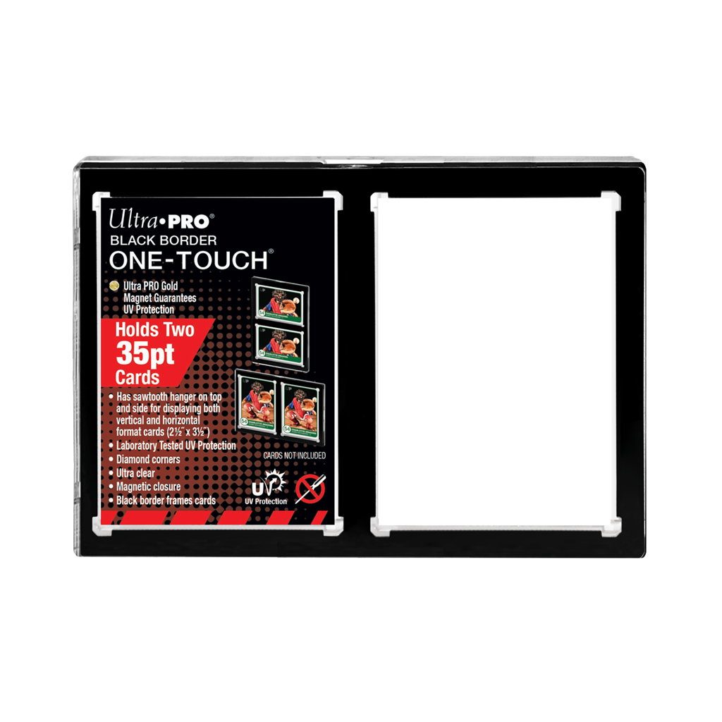 UP - 2-Card Black Border ONE-TOUCH Magnetic Holder
