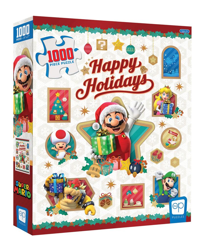 Super Mario "Happy Holidays" 1000-Piece Puzzle