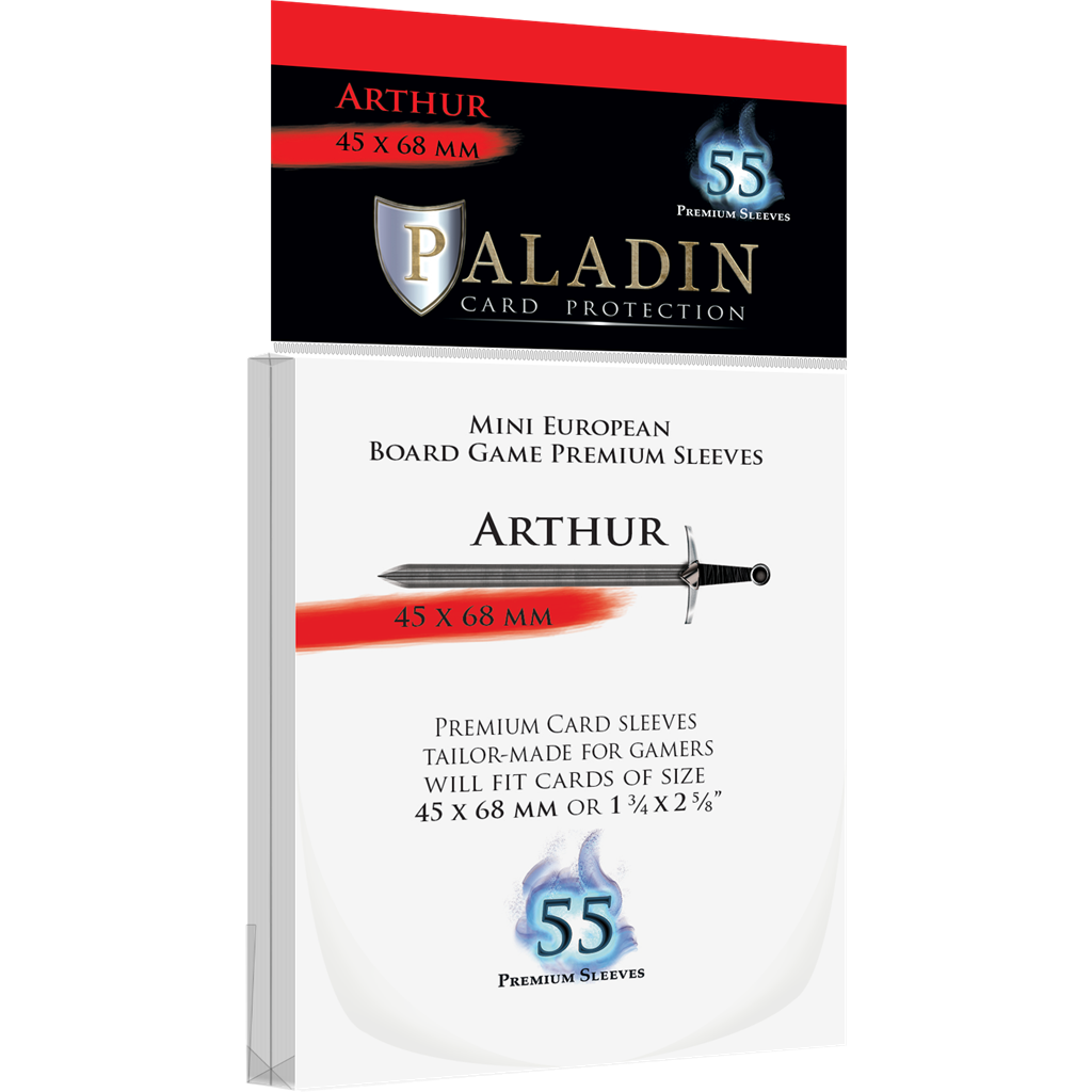 Paladin Sleeves - Arthur Premium Mini European 45x68mm (55 Sleeves)