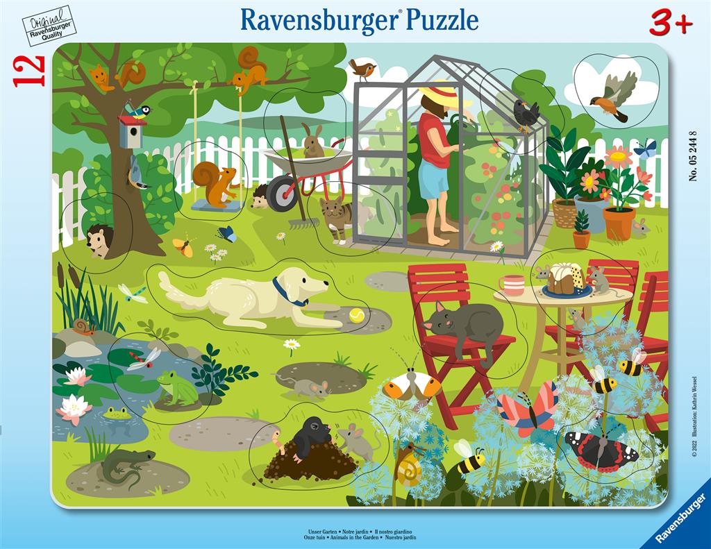 Ravensburger Kinderpuzzle - Unser Garten - 8-17pc