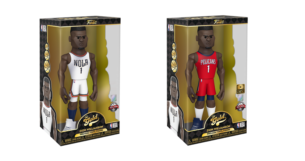 Funko Gold 12" NBA Pelicans Zion Williamson (HomeUni) Assortment (2)