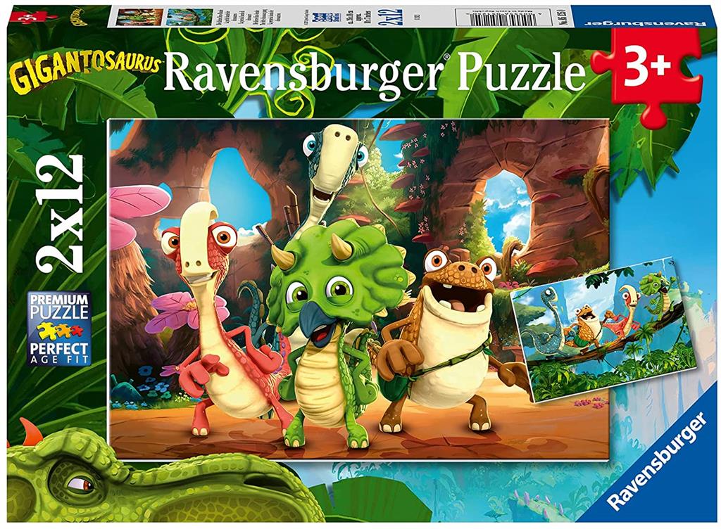 Ravensburger Puzzle Die kleine Dino-Bande 2 x 12 pcs