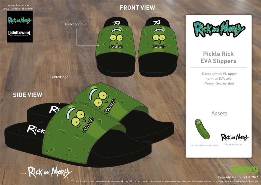 Rick and Morty: Pickle Rick - EVA Slippers