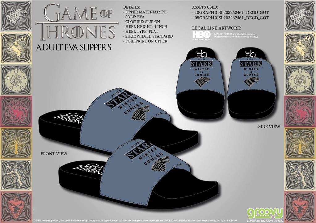 Game of Thrones: House Stark - Adult EVA Slippers