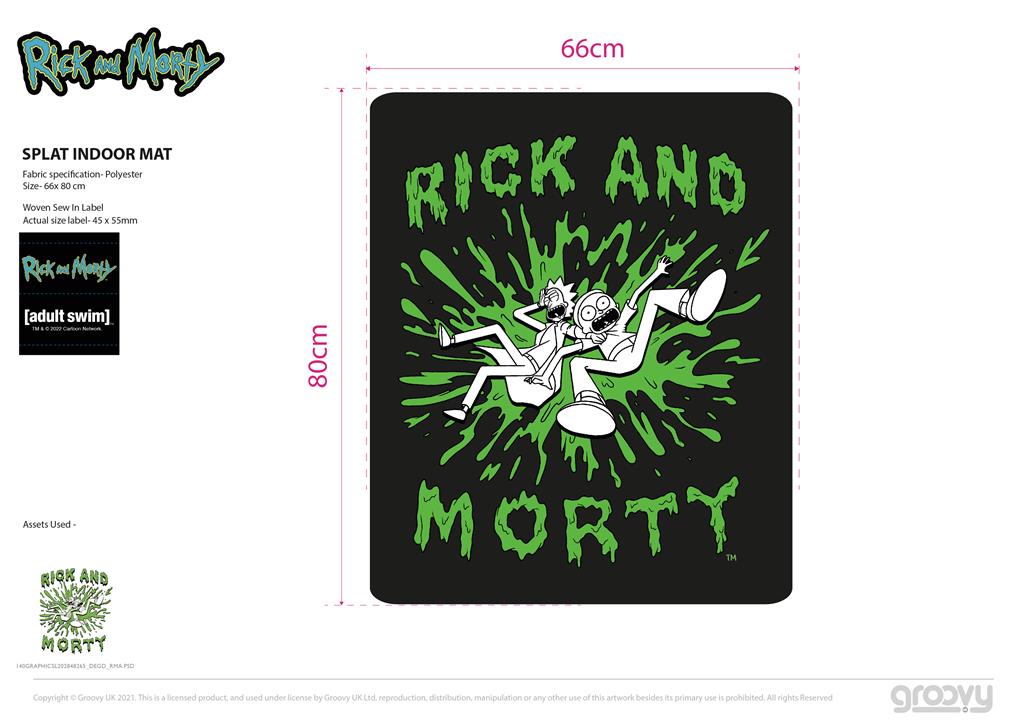 Rick and Morty: Splat Rick - Indoor Mat