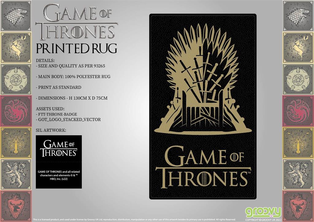 Game of Thrones: Throne - Printed Rug