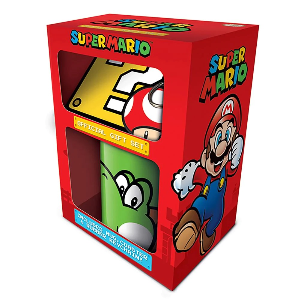 Pyramid Gift Set (Mug, Coaster & Keychain) - Super Mario (Yoshi)
