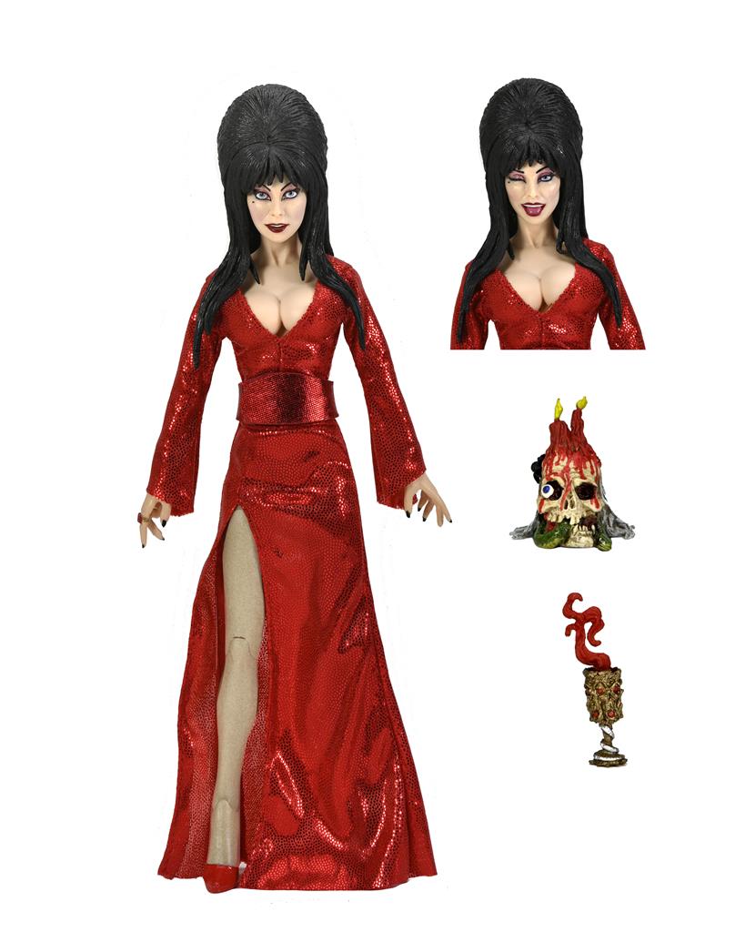 Elvira – 8” Clothed Action Figure – Elvira Red, Fright, and Boo