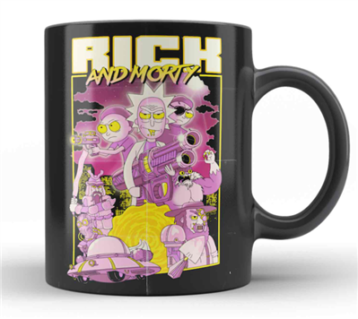 Retro Poster Ceramic Mug Rick And Morty                                                           