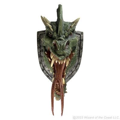 D&D Replicas of the Realms: Green Dragon Trophy Plaque- EN