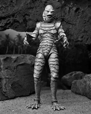 Universal Monsters - 7” Scale Action Figure - Ultimate Creature from the Black Lagoon Figure (B&W) 