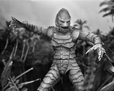 Universal Monsters - 7” Scale Action Figure - Ultimate Creature from the Black Lagoon Figure (B&W) 