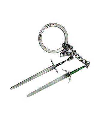 The Witcher 3 Geralt Two Swords Keychain