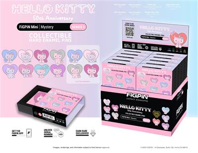 FiGPiN - Hello Kitty 50th Anniversary Mystery Mini Pins Display (10ct)