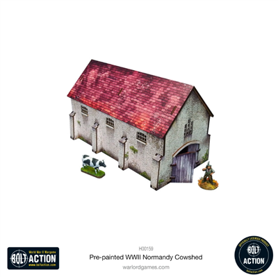 Bolt Action: Pre-Painted WWII Normandy Cowshed - EN