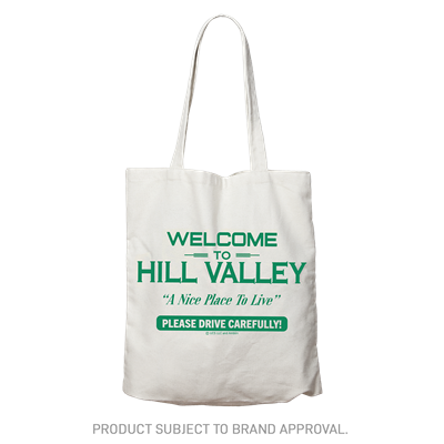 Back the Future Hill Valley Tote Bag