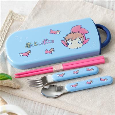 Set Chopsticks Spoon Fork Ponyo in the ocean - Ponyo on the Cliff