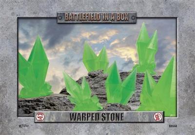 Battlefield in a Box Terrain - Features: Warped Stone - Green (x6) - EN