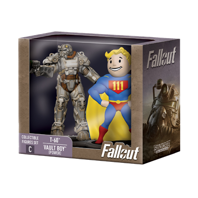 Fallout Collectible Figures Set T-60 & Vault Boy (Power)