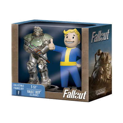 Fallout Collectible Figures Set T-51 & Vault Boy (Classic)
