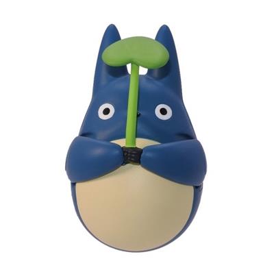 Round Bottomed Figurine Middle Totoro with leaf - My Neighbor Totoro