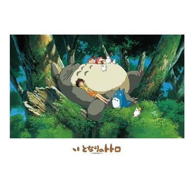 Stained glass Puzzle 500P Napping with Totoro - My Neighbor Tororo