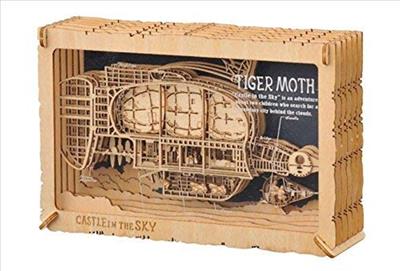 Paper Theater Wood Style Tiger Moth - Castle in the Sky
