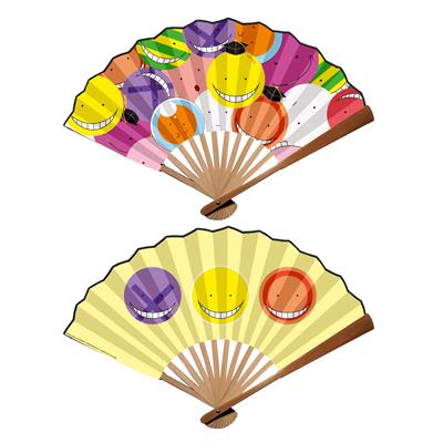 Assassination Classroom - Koro-sensei - Sticker Bomb Style - Japanese Bamboo Fan 