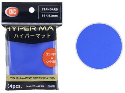 KMC Standard Sleeves - Hyper MAT Aqua (64 Sleeves)