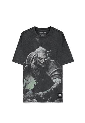 The Witcher - The Wild Hunt Short Sleeved Washed Men's T-shirt (Loose Fit) - 2XL