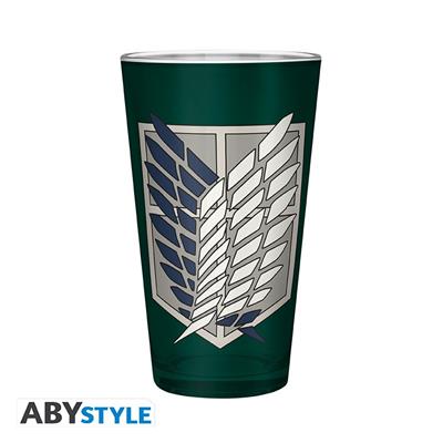 ATTACK ON TITAN - Large Glass - 400ml - Scout Symbol - box