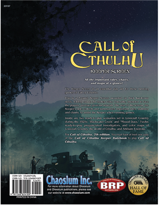 Call of Cthulhu RPG - Keeper Screen Pack (7th ed.) - EN