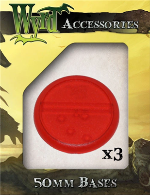 Wyrd Games - Red 50mm Translucent Bases (3 pack)