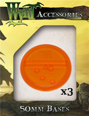 Wyrd Games - Orange 50mm Translucent Bases (3 pack)