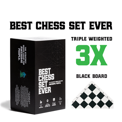 Best Chess Set Ever Double sided (Black Board or Green Board) - EN