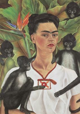 Puzzle: Frida Kahlo - Selbstbildnis mit Affen (1000 Teile)