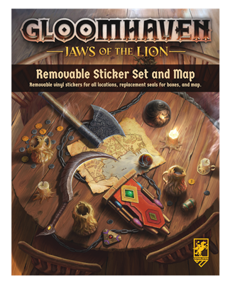 Gloomhaven: Jaws of the Lion Removable Sticker Set & Map - EN