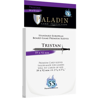 Paladin Sleeves - Tristan Premium Standard European 59x92mm (55 Sleeves)