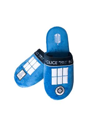 TARDIS Doctor Who Mule Slippers Blue Adult (42-45)