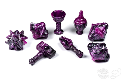 PolyHero Cleric 8 Dice Set Vile Violet