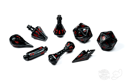 PolyHero Wizard 8 Dice Set Shadow