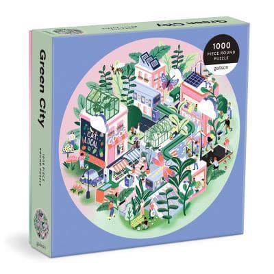 Green City Round Puzzle - 1000pcs - EN